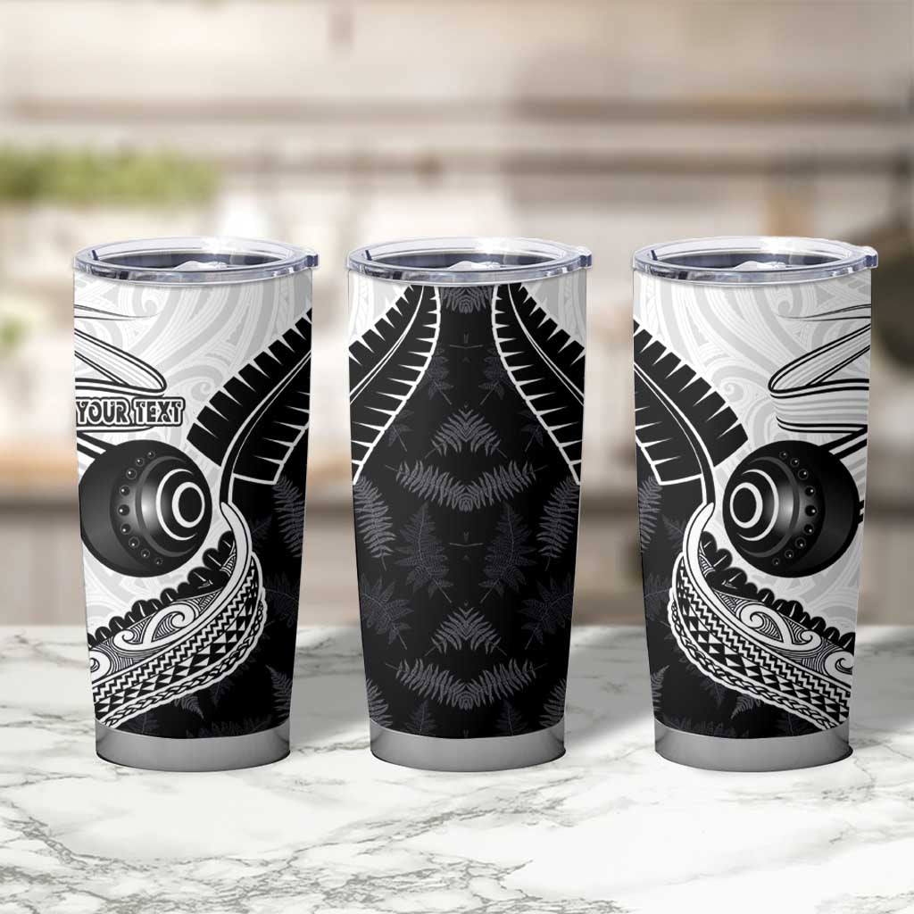 Personalised Aotearoa Lawn Bowls Tumbler Cup Maori and Silver Fern Half Style - Aussie Hoodie