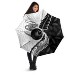 Personalised Aotearoa Lawn Bowls Umbrella Maori and Silver Fern Half Style - Aussie Hoodie