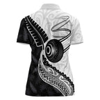 Personalised Aotearoa Lawn Bowls Women Polo Shirt Maori and Silver Fern Half Style - Aussie Hoodie
