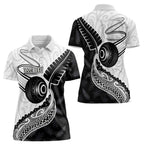 Personalised Aotearoa Lawn Bowls Women Polo Shirt Maori and Silver Fern Half Style - Aussie Hoodie