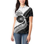 Personalised Aotearoa Lawn Bowls Women Polo Shirt Maori and Silver Fern Half Style - Aussie Hoodie