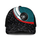 Aotearoa Lawn Bowls Baseball Net Cap Maori and Silver Fern Sporty Style Teal Color - Aussie Hoodie