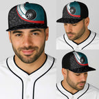 Aotearoa Lawn Bowls Baseball Net Cap Maori and Silver Fern Sporty Style Teal Color - Aussie Hoodie