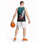 Personalised Aotearoa Lawn Bowls Basketball Jersey Maori and Silver Fern Sporty Style Teal Color - Aussie Hoodie