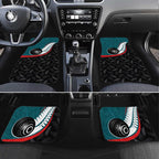 Aotearoa Lawn Bowls Car Mats Maori and Silver Fern Sporty Style Teal Color - Aussie Hoodie