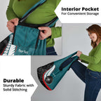 Personalised Aotearoa Lawn Bowls Grocery Bag Maori and Silver Fern Sporty Style Teal Color - Aussie Hoodie