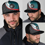 Aotearoa Lawn Bowls Mesh Trucker Cap Maori and Silver Fern Sporty Style Teal Color - Aussie Hoodie