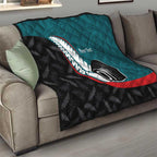 Personalised Aotearoa Lawn Bowls Quilt Maori and Silver Fern Sporty Style Teal Color - Aussie Hoodie