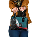 Personalised Aotearoa Lawn Bowls Shoulder Handbag Maori and Silver Fern Sporty Style Teal Color - Aussie Hoodie