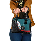 Personalised Aotearoa Lawn Bowls Shoulder Handbag Maori and Silver Fern Sporty Style Teal Color - Aussie Hoodie