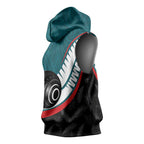 Personalised Aotearoa Lawn Bowls Sleeveless Hoodie Maori and Silver Fern Sporty Style Teal Color - Aussie Hoodie