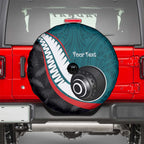 Personalised Aotearoa Lawn Bowls Spare Tire Cover Maori and Silver Fern Sporty Style Teal Color - Aussie Hoodie