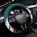 Aotearoa Lawn Bowls Steering Wheel Cover Maori and Silver Fern Sporty Style Teal Color - Aussie Hoodie