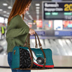 Personalised Aotearoa Lawn Bowls Travel Bag Maori and Silver Fern Sporty Style Teal Color - Aussie Hoodie