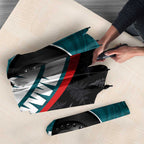 Personalised Aotearoa Lawn Bowls Umbrella Maori and Silver Fern Sporty Style Teal Color - Aussie Hoodie