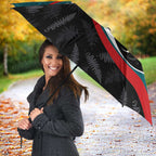 Personalised Aotearoa Lawn Bowls Umbrella Maori and Silver Fern Sporty Style Teal Color - Aussie Hoodie