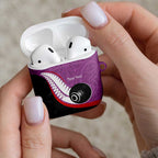 Personalised Aotearoa Lawn Bowls AirPods Case Maori and Silver Fern Sporty Style Pink Color - Aussie Hoodie