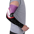 Personalised Aotearoa Lawn Bowls Arm Sleeves Maori and Silver Fern Sporty Style Pink Color - Aussie Hoodie