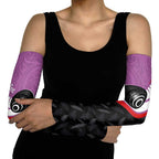 Personalised Aotearoa Lawn Bowls Arm Sleeves Maori and Silver Fern Sporty Style Pink Color - Aussie Hoodie