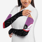 Personalised Aotearoa Lawn Bowls Arm Sleeves Maori and Silver Fern Sporty Style Pink Color - Aussie Hoodie