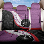 Personalised Aotearoa Lawn Bowls Back Car Seat Cover Maori and Silver Fern Sporty Style Pink Color - Aussie Hoodie