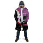 Personalised Aotearoa Lawn Bowls Cloak Maori and Silver Fern Sporty Style Pink Color - Aussie Hoodie