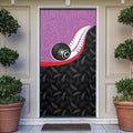 Aotearoa Lawn Bowls Door Cover Maori and Silver Fern Sporty Style Pink Color - Aussie Hoodie