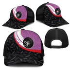 Aotearoa Lawn Bowls Mesh Trucker Cap Maori and Silver Fern Sporty Style Pink Color - Aussie Hoodie