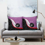 Personalised Aotearoa Lawn Bowls Pillow Cover Maori and Silver Fern Sporty Style Pink Color - Aussie Hoodie