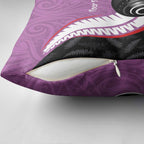 Personalised Aotearoa Lawn Bowls Pillow Cover Maori and Silver Fern Sporty Style Pink Color - Aussie Hoodie