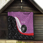 Personalised Aotearoa Lawn Bowls Quilt Maori and Silver Fern Sporty Style Pink Color - Aussie Hoodie