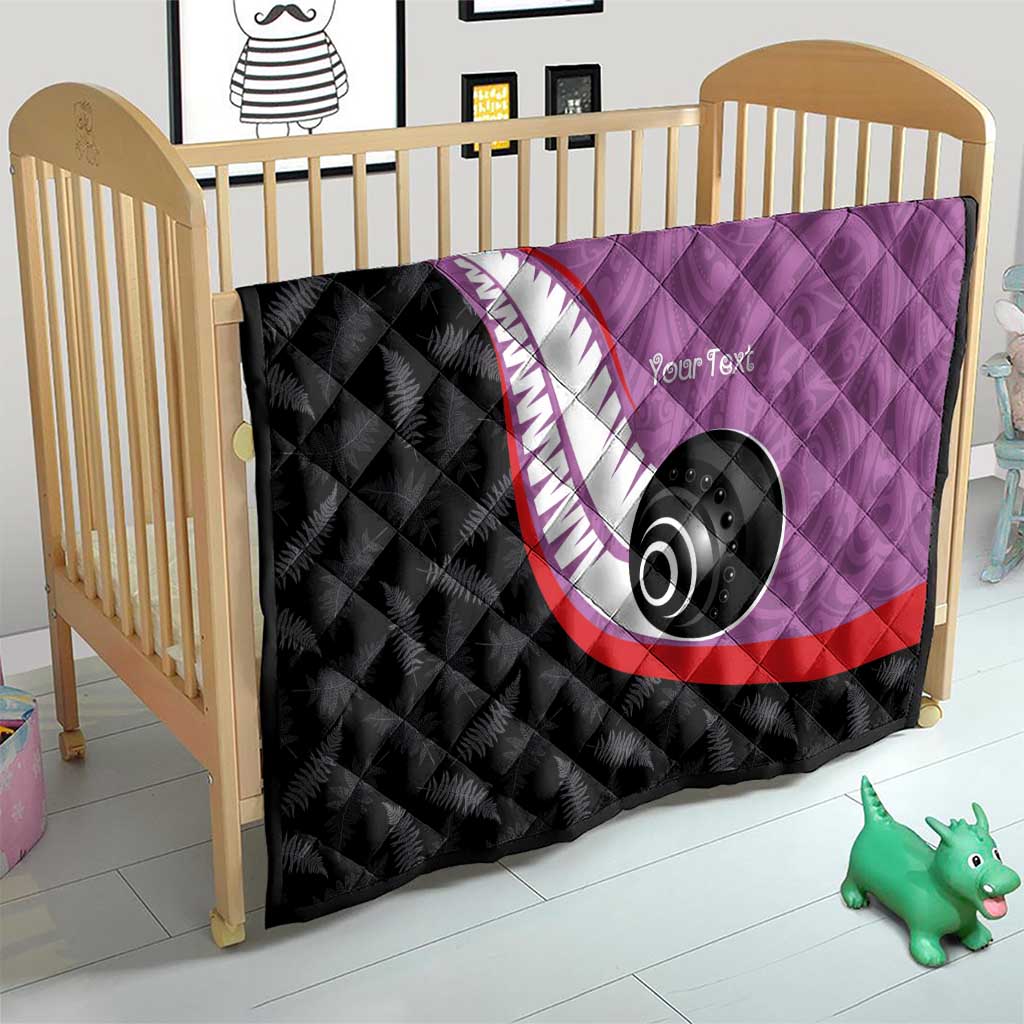 Personalised Aotearoa Lawn Bowls Quilt Maori and Silver Fern Sporty Style Pink Color - Aussie Hoodie