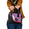 Personalised Aotearoa Lawn Bowls Shoulder Handbag Maori and Silver Fern Sporty Style Pink Color - Aussie Hoodie