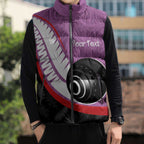 Personalised Aotearoa Lawn Bowls Sleeveless Puffer Jacket Maori and Silver Fern Sporty Style Pink Color - Aussie Hoodie