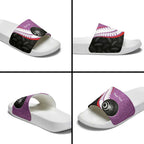 Personalised Aotearoa Lawn Bowls Slide Sandals Maori and Silver Fern Sporty Style Pink Color - Aussie Hoodie