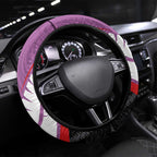 Aotearoa Lawn Bowls Steering Wheel Cover Maori and Silver Fern Sporty Style Pink Color - Aussie Hoodie