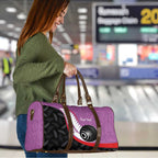 Personalised Aotearoa Lawn Bowls Travel Bag Maori and Silver Fern Sporty Style Pink Color - Aussie Hoodie