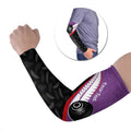 Personalised Aotearoa Lawn Bowls Arm Sleeves Maori and Silver Fern Sporty Style Purple Color - Aussie Hoodie