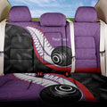 Personalised Aotearoa Lawn Bowls Back Car Seat Cover Maori and Silver Fern Sporty Style Purple Color - Aussie Hoodie