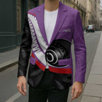 Personalised Aotearoa Lawn Bowls Blazer Maori and Silver Fern Sporty Style Purple Color - Aussie Hoodie