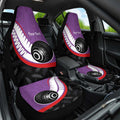 Personalised Aotearoa Lawn Bowls Car Seat Cover Maori and Silver Fern Sporty Style Purple Color - Aussie Hoodie