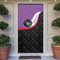 Aotearoa Lawn Bowls Door Cover Maori and Silver Fern Sporty Style Purple Color - Aussie Hoodie