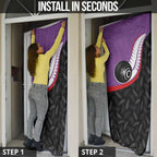 Aotearoa Lawn Bowls Door Cover Maori and Silver Fern Sporty Style Purple Color - Aussie Hoodie