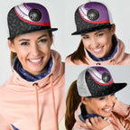 Aotearoa Lawn Bowls Mesh Trucker Cap Maori and Silver Fern Sporty Style Purple Color - Aussie Hoodie