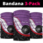 Personalised Aotearoa Lawn Bowls Neck Gaiter Maori and Silver Fern Sporty Style Purple Color - Aussie Hoodie