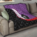 Personalised Aotearoa Lawn Bowls Quilt Maori and Silver Fern Sporty Style Purple Color - Aussie Hoodie