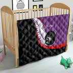 Personalised Aotearoa Lawn Bowls Quilt Maori and Silver Fern Sporty Style Purple Color - Aussie Hoodie