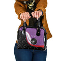 Personalised Aotearoa Lawn Bowls Shoulder Handbag Maori and Silver Fern Sporty Style Purple Color - Aussie Hoodie