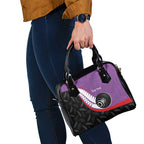 Personalised Aotearoa Lawn Bowls Shoulder Handbag Maori and Silver Fern Sporty Style Purple Color - Aussie Hoodie