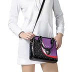 Personalised Aotearoa Lawn Bowls Shoulder Handbag Maori and Silver Fern Sporty Style Purple Color - Aussie Hoodie